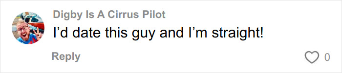 Comment about dating a guy, with a smiling profile picture, reflecting a reaction to a Hinge match first date story.