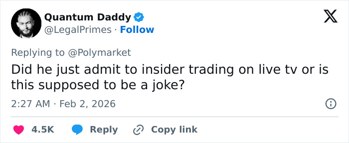 Screenshot of a Twitter reply discussing Trevor Noah’s bizarre Grammys statement that sparked wild theories online. Screenshot of a Twitter reply discussing Trevor Noah’s bizarre Grammys statement that sparked wild theories online.