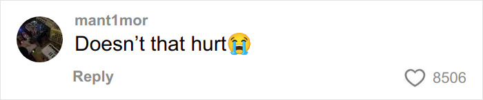 Screenshot of a social media comment reacting to Chappell Roan’s Grammys outfit with an upset emoji and 8506 likes.