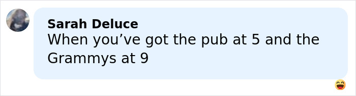 Comment on Grammy event humor, mentioning Harry Styles outfit criticism during 2026 Grammys on-stage appearance.