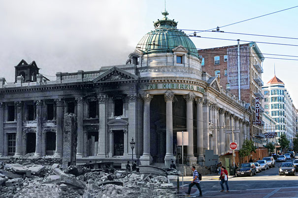Then and Now Blend of the 1906 San Francisco Earthquake Then and Now Blend of the 1906 San Francisco Earthquake