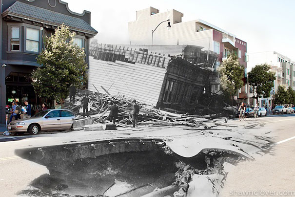 Then and Now Blend of the 1906 San Francisco Earthquake Then and Now Blend of the 1906 San Francisco Earthquake