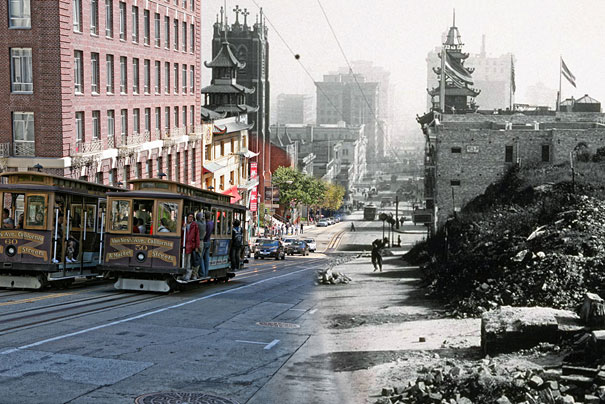 Then and Now Blend of the 1906 San Francisco Earthquake Then and Now Blend of the 1906 San Francisco Earthquake