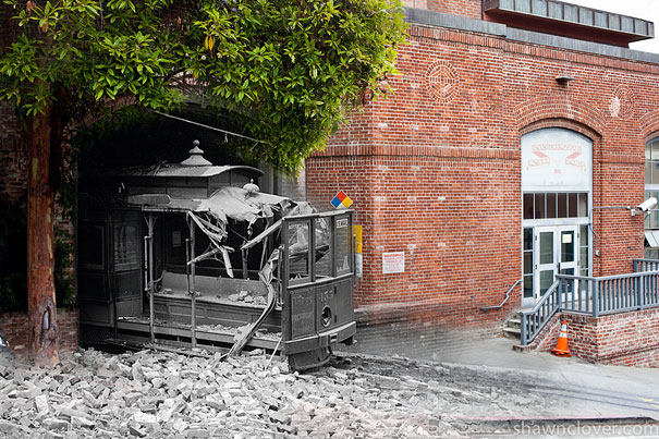 Then and Now Blend of the 1906 San Francisco Earthquake