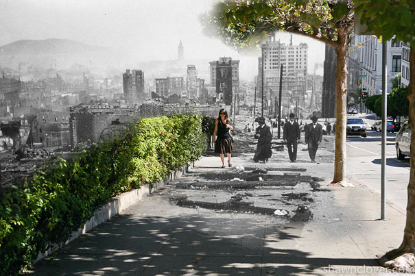 Then and Now Blend of the 1906 San Francisco Earthquake Then and Now Blend of the 1906 San Francisco Earthquake