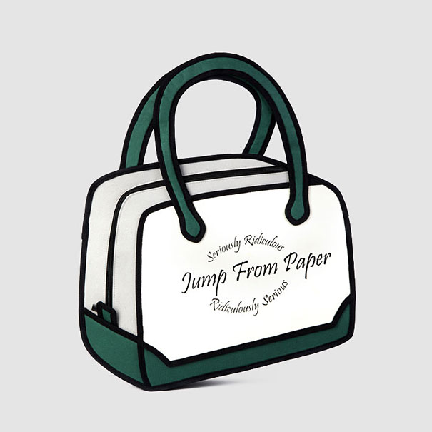 Jump From Paper: 2D Cartoon-like Handbags Jump From Paper: 2D Cartoon-like Handbags