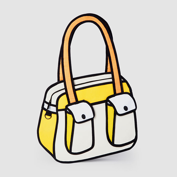 Jump From Paper: 2D Cartoon-like Handbags Jump From Paper: 2D Cartoon-like Handbags
