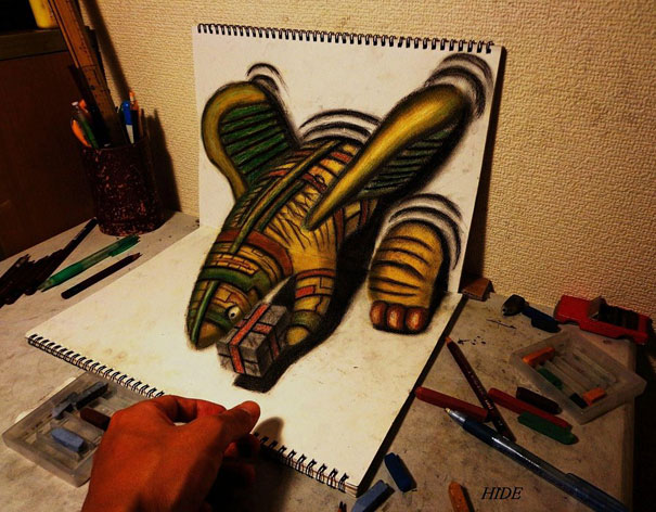 Incredible 3D Pencil Drawings by Nagai Hideyuki Incredible 3D Pencil Drawings by Nagai Hideyuki