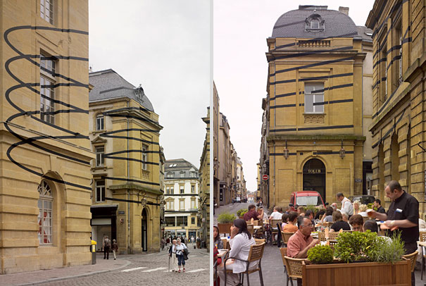 Anamorphic Illusions by Felice Varini Anamorphic Illusions by Felice Varini