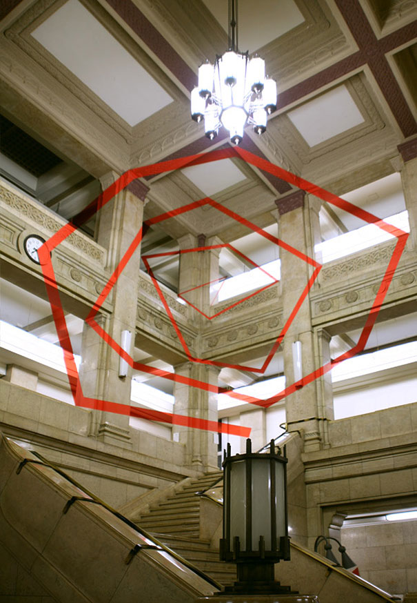 Anamorphic Illusions by Felice Varini Anamorphic Illusions by Felice Varini