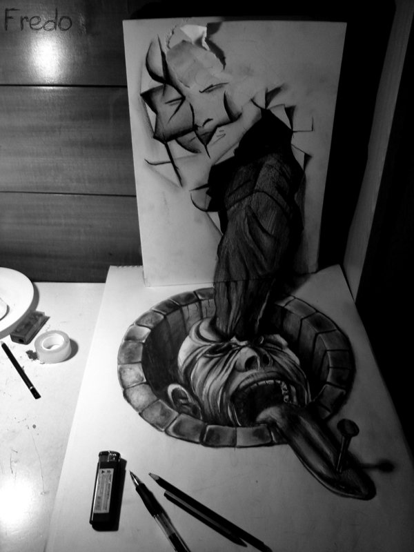 Amazing 3D Pencil Drawings by 17 Year Old Fredo