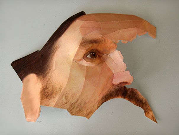 Realistic 3D Paper Portraits by Bert Simons Realistic 3D Paper Portraits by Bert Simons