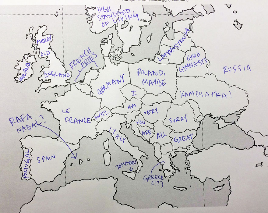 Americans Were Asked To Place European Countries On A Map. Here's What They Wrote: Americans Were Asked To Place European Countries On A Map. Here's What They Wrote: