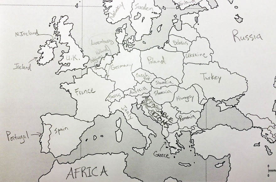 Americans Were Asked To Place European Countries On A Map. Here's What They Wrote: Americans Were Asked To Place European Countries On A Map. Here's What They Wrote: