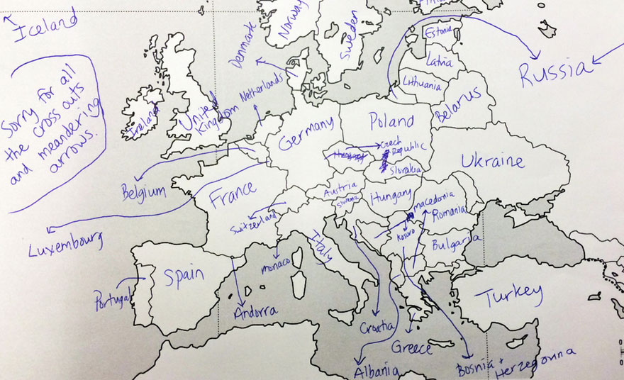 Americans Were Asked To Place European Countries On A Map. Here's What They Wrote: Americans Were Asked To Place European Countries On A Map. Here's What They Wrote: