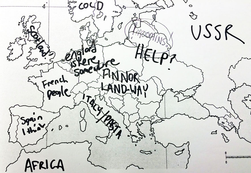 Americans Were Asked To Place European Countries On A Map. Here's What They Wrote: Americans Were Asked To Place European Countries On A Map. Here's What They Wrote: