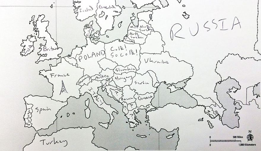 Americans Were Asked To Place European Countries On A Map. Here's What They Wrote: Americans Were Asked To Place European Countries On A Map. Here's What They Wrote: