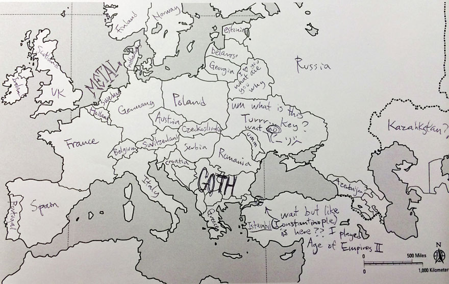 Americans Were Asked To Place European Countries On A Map. Here's What They Wrote: Americans Were Asked To Place European Countries On A Map. Here's What They Wrote: