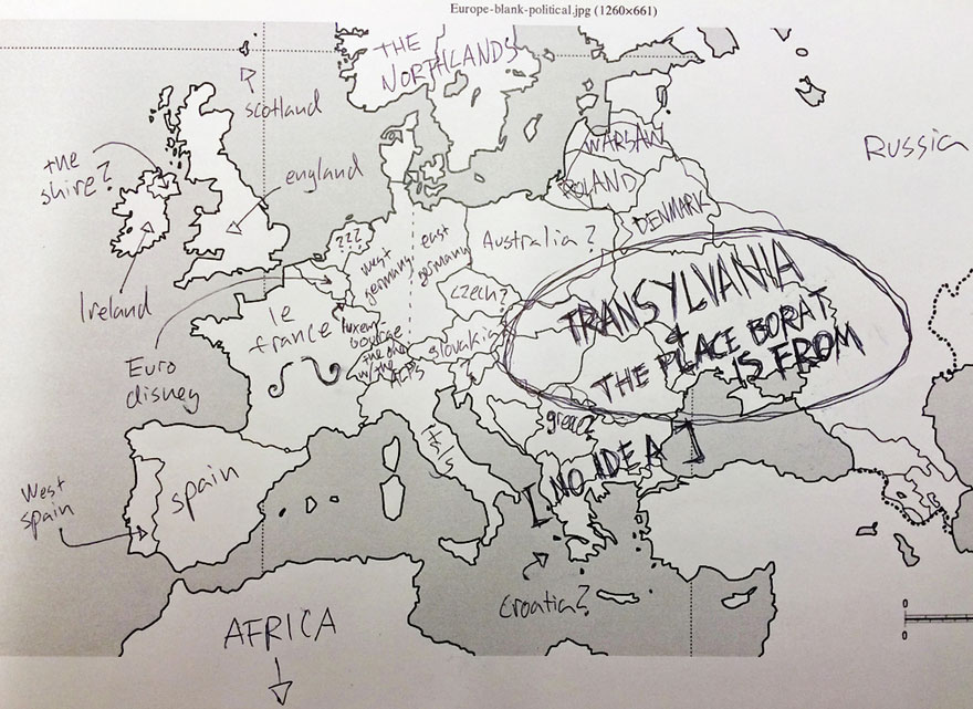 Americans Were Asked To Place European Countries On A Map. Here's What They Wrote: Americans Were Asked To Place European Countries On A Map. Here's What They Wrote: