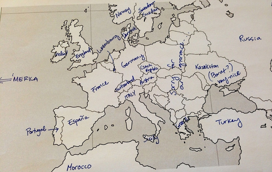 Americans Were Asked To Place European Countries On A Map. Here's What They Wrote: Americans Were Asked To Place European Countries On A Map. Here's What They Wrote: