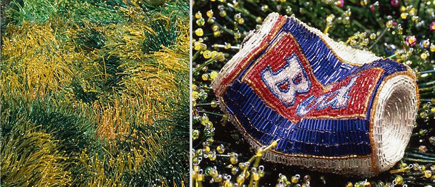 Artist Spends 5 Years Covering Entire Kitchen in Millions of Glass Beads