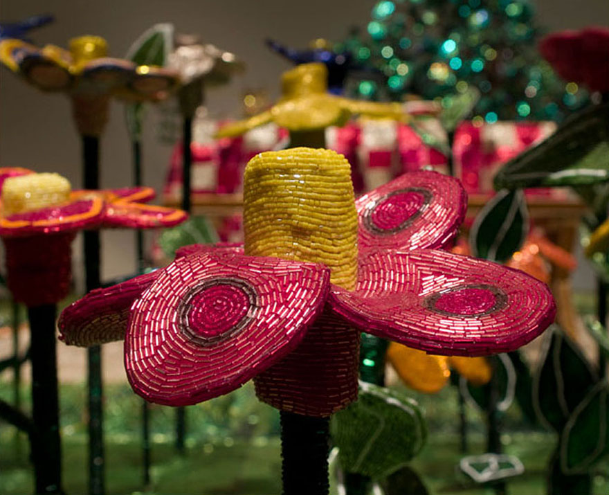 Artist Spends 5 Years Covering Entire Kitchen in Millions of Glass Beads