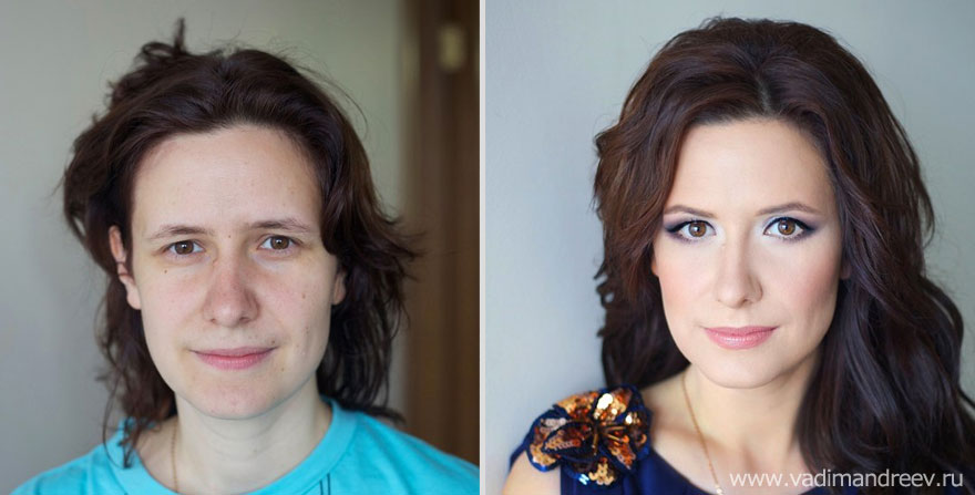 Stunning Before and After Makeup Photos by Vadim Andreev