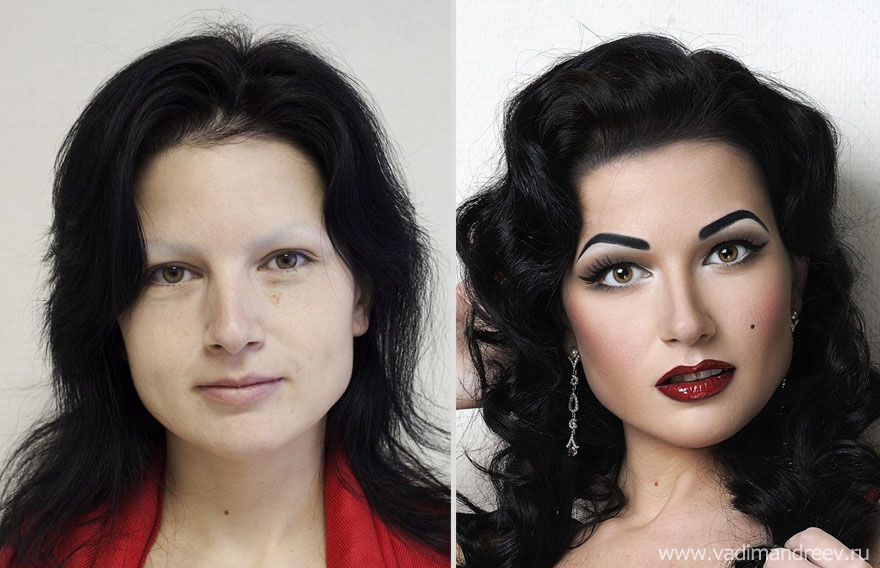 Stunning Before and After Makeup Photos by Vadim Andreev