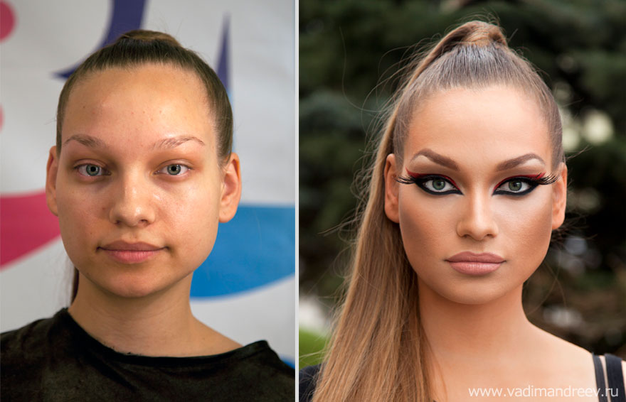 Stunning Before and After Makeup Photos by Vadim Andreev