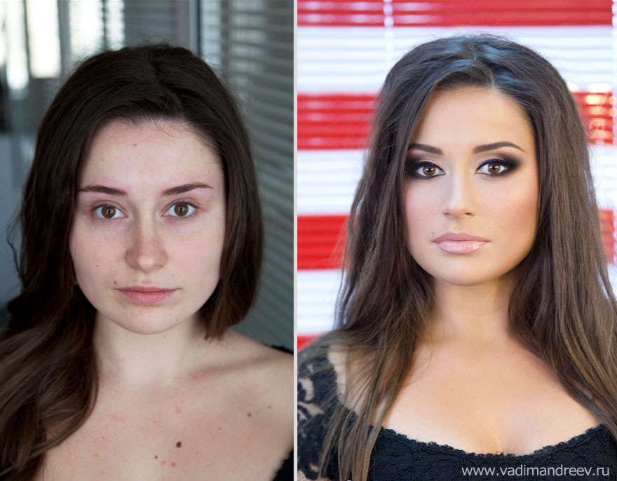 Stunning Before and After Makeup Photos by Vadim Andreev