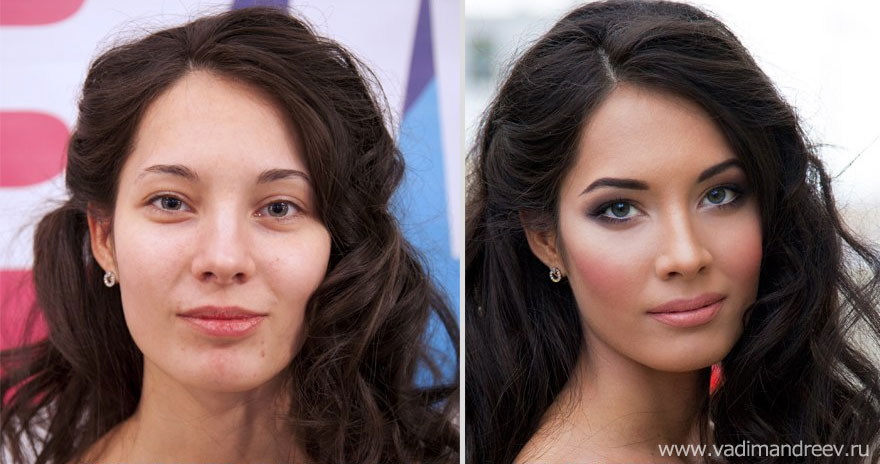 Stunning Before and After Makeup Photos by Vadim Andreev