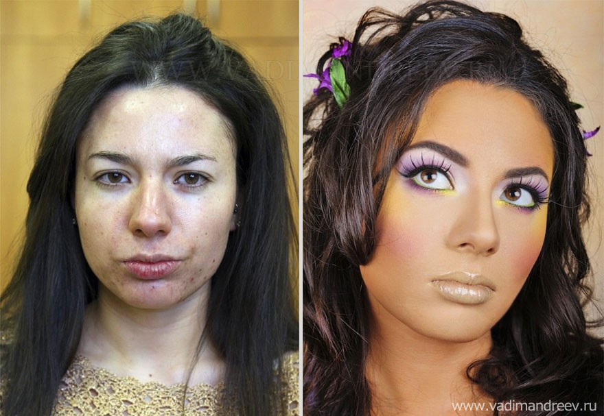 Stunning Before and After Makeup Photos by Vadim Andreev