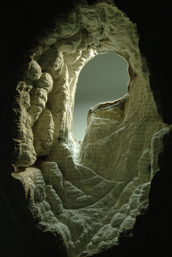 New Carved Book Landscapes by Guy Laramee New Carved Book Landscapes by Guy Laramee