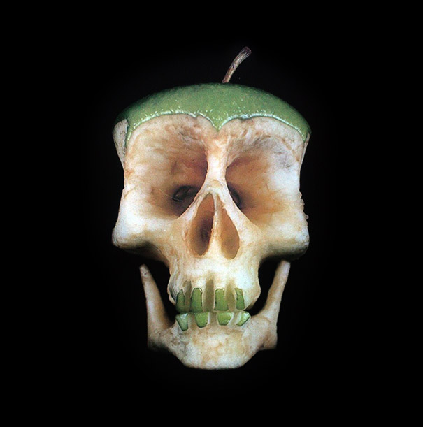 Carved Fruit and Veggie Skulls by Dimitri Tsykalov
