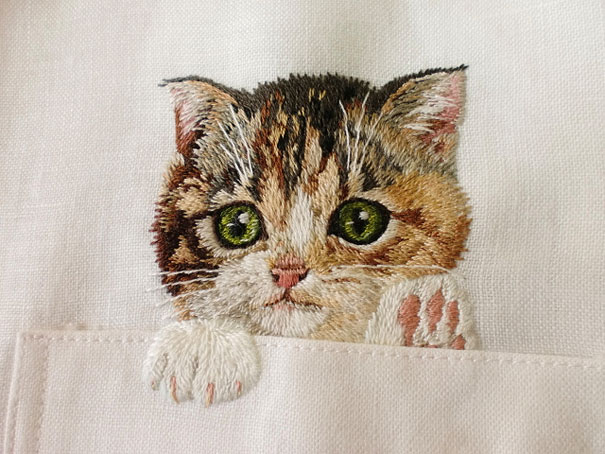 Embroidered Cat Shirts By Hiroko Kubota Go Viral And Sell Like Hot Cakes