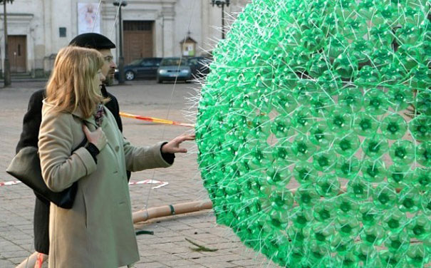Christmas Tree Made of 32,000 Recycled Bottles