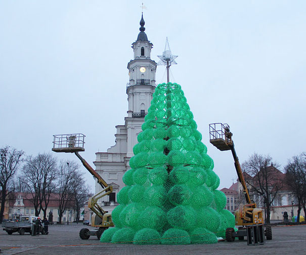 Christmas Tree Made of 32,000 Recycled Bottles