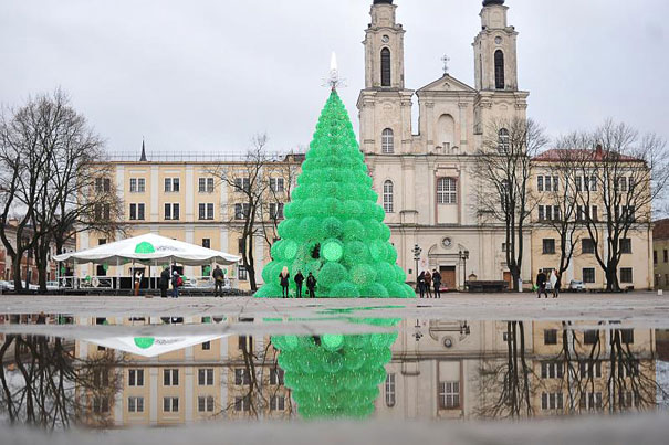 Christmas Tree Made of 32,000 Recycled Bottles