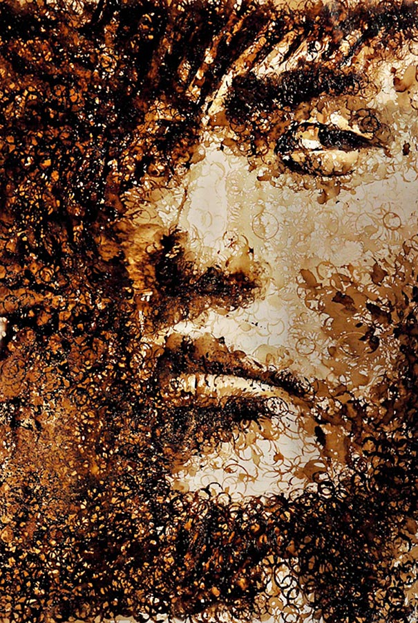 Coffee Stain Portrait by Hong Yi