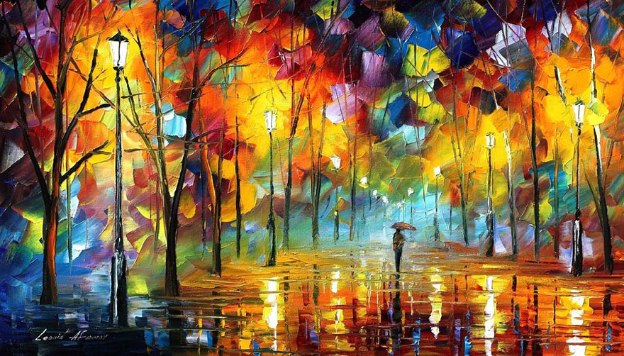 The Fusion Of Colors In Leonid Afremov's Nostalgic Oil Paintings