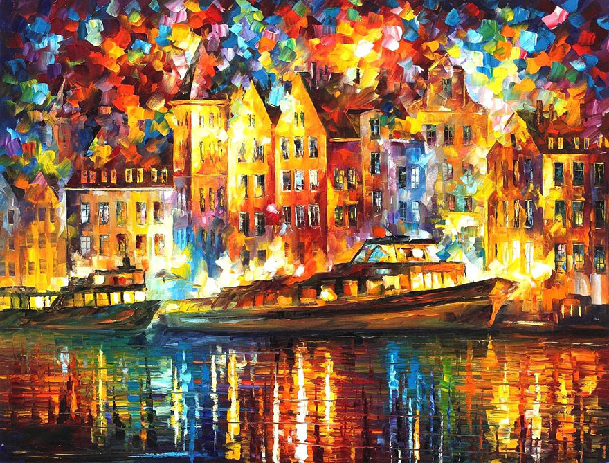 The Fusion Of Colors In Leonid Afremov's Nostalgic Oil Paintings