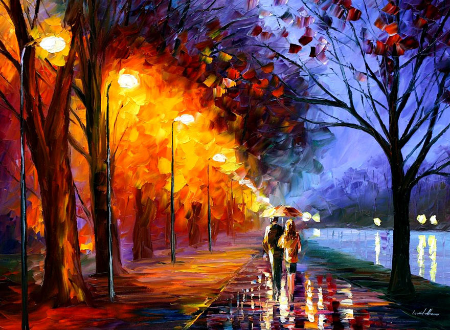 The Fusion Of Colors In Leonid Afremov's Nostalgic Oil Paintings