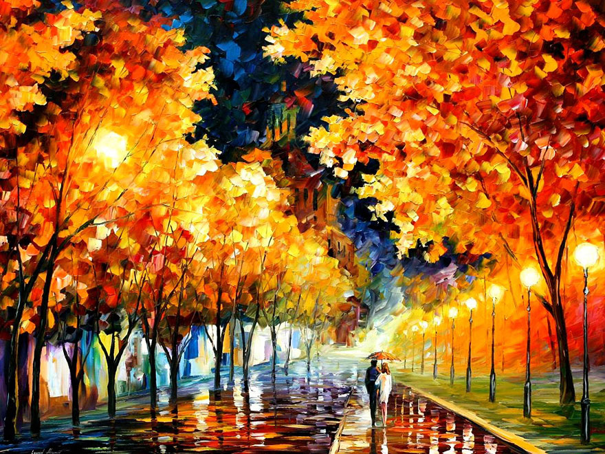 The Fusion Of Colors In Leonid Afremov's Nostalgic Oil Paintings The Fusion Of Colors In Leonid Afremov's Nostalgic Oil Paintings