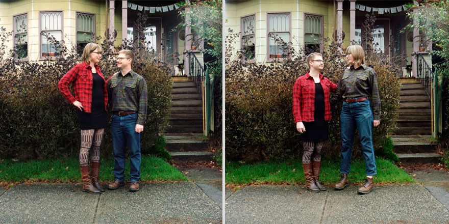 Couples Switch Outfits In Playful, Gender-Bending Photo Series By Hana Pesut (31 pics) Couples Switch Outfits In Playful, Gender-Bending Photo Series By Hana Pesut (31 pics)