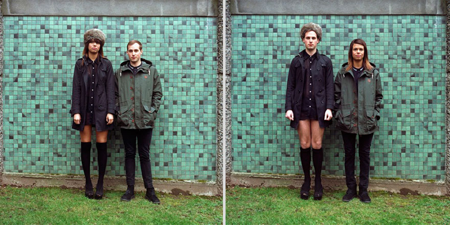 Couples Switch Outfits In Playful, Gender-Bending Photo Series By Hana Pesut (31 pics) Couples Switch Outfits In Playful, Gender-Bending Photo Series By Hana Pesut (31 pics)