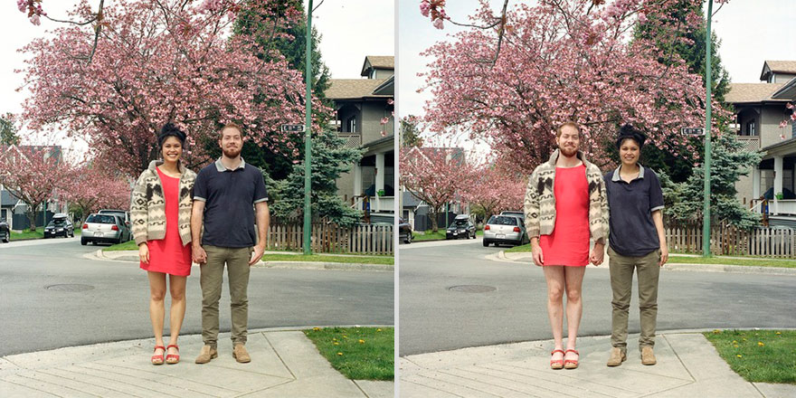 Couples Switch Outfits In Playful, Gender-Bending Photo Series By Hana Pesut (31 pics) Couples Switch Outfits In Playful, Gender-Bending Photo Series By Hana Pesut (31 pics)