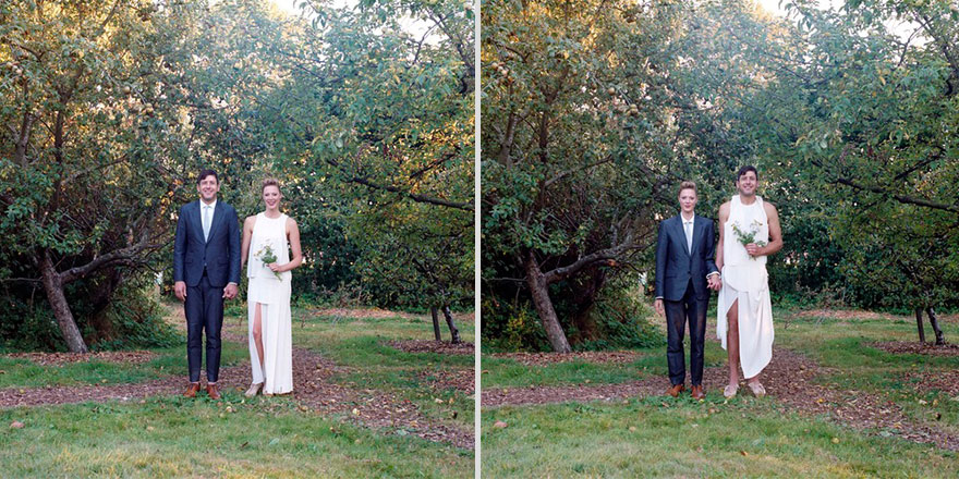 Couples Switch Outfits In Playful, Gender-Bending Photo Series By Hana Pesut (31 pics) Couples Switch Outfits In Playful, Gender-Bending Photo Series By Hana Pesut (31 pics)