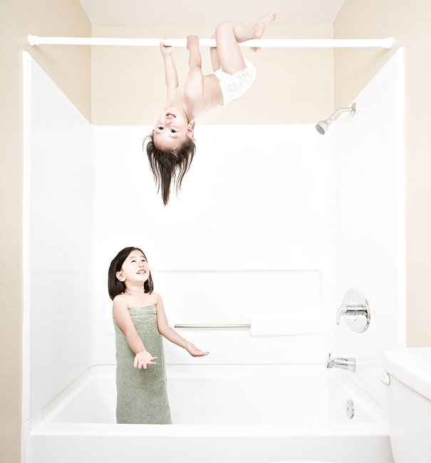 Creative Dad Takes Crazy Photos Of Daughters Creative Dad Takes Crazy Photos Of Daughters