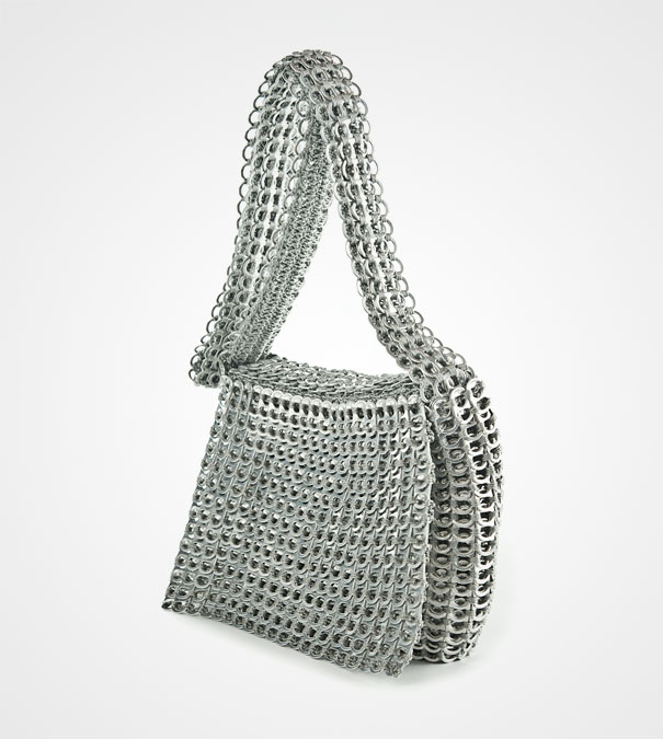 Bag made from pop tabs