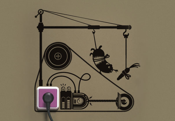 Creative Eco-Reminder Stickers by Hu2 Creative Eco-Reminder Stickers by Hu2